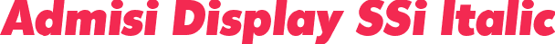 Admisi Display SSi Italic